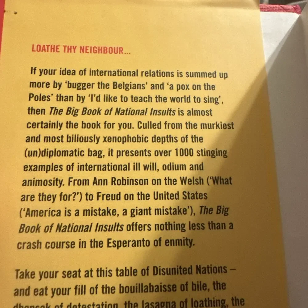The Big‎ Book of National Insults: 1001 Xenophobic Quips and Quotes